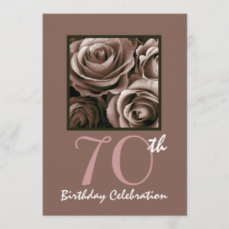 Invitación Rosas del partido de los 70 años CHOCOLATE W1114