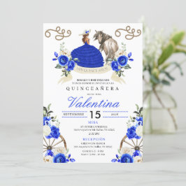 Invitación Rosas del Real Rancho Azul de Caballos Charro Quin
