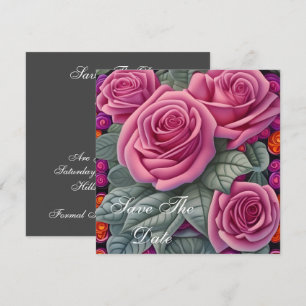 Invitación Rosas delicadas pastel rosa para bodas