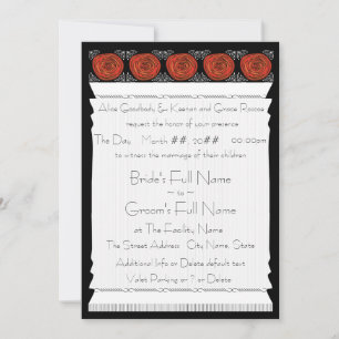 Invitación Rosas descifrados (La ceremonia del Boda)