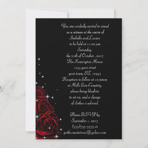Invitación Rosas desconcertantes Boda de Gótico moderno