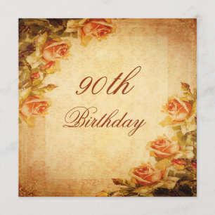 Invitación Rosas elegantes lamentables 90.os del melocotón