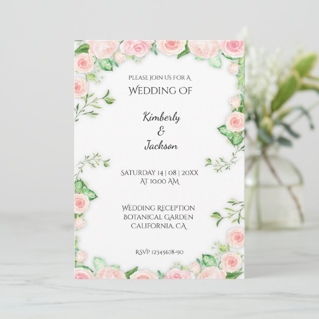 Invitación Rosas en auge (Anverso de pie)