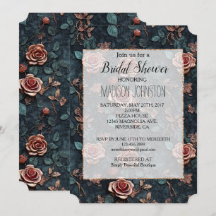 Invitación Rosas Femeninas de Oro Rosa