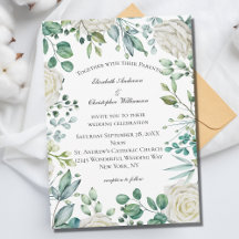 Rosas Florales Blancas Eucalipto Botánico Boda