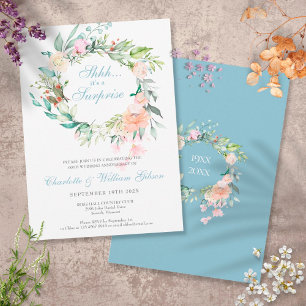 Invitación Rosas florales de fiesta de cumpleaños sorpresa 60