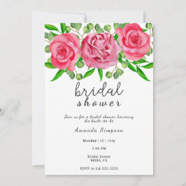 Invitación Rosas florales Ducha de novia
