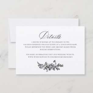 Invitación Rosas franceses florales elegantes Kraft Boda Deta