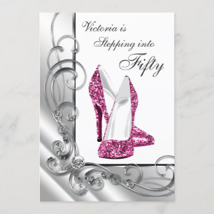 Invitación Rosas fuertes que caminan en fiesta de cumpleaños