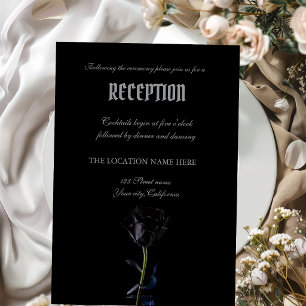 Invitación Rosas góticas negras simples