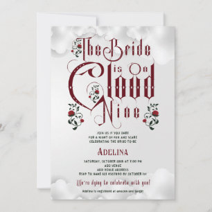 Invitación Rosas góticos nublan nueve duchas nupciales de Hal