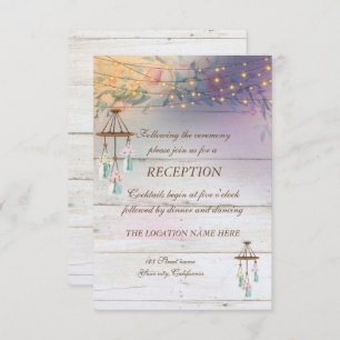 Invitación Rosas, Mason Jar, Luces, Recepción de Bodas de Mad