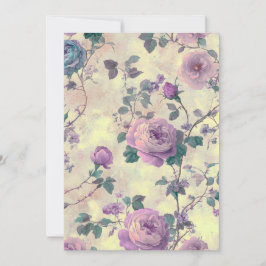 Invitación Rosas morados