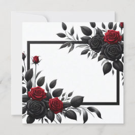 Invitación Rosas Negras y Rojas