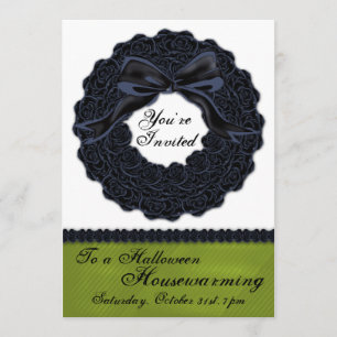 Invitación Rosas negros elegantes