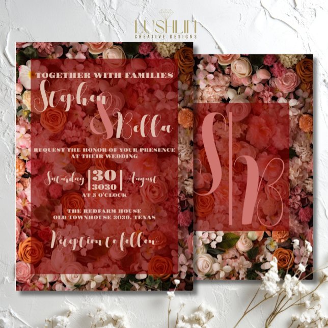 Invitación Rosas otoño Boda otoño floral elegante (Subido por el creador)