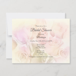 Invitación Rosas Pastel Suave