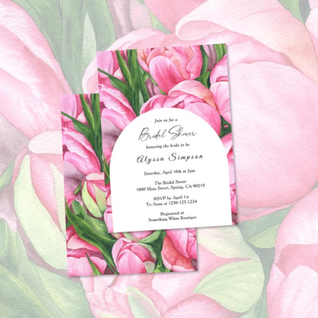 Invitación Rosas Peony verde Floral Bridal Shower (Subido por el creador)