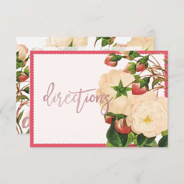 Invitación Rosas/Redoute de Nivea victoriano PixDezines (Anverso / Reverso)