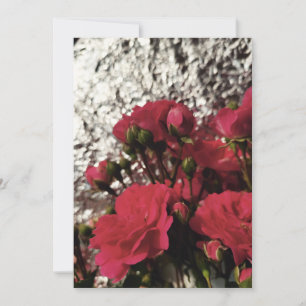 Invitación Rosas rojas brotes frescos floreciendo Relieve met