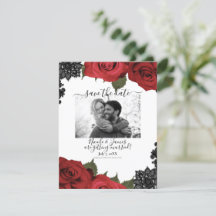 Rosas rojas encaje negro boda blanca salvar la fec