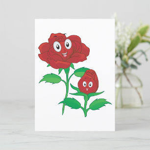 Invitación Rosas rojas felices
