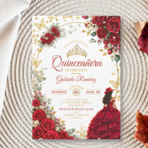 Rosas Rojas Mariposas Doradas Quinceañera