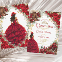 Rosas Rojas Occidentales Quinceañera Dorada del Pa