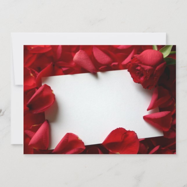 Invitación Rosas rojas para tu verdadero amor: una carta de S (Anverso)