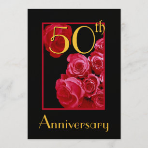 Invitación Rosas ROJAS por el 50 Aniversario de Boda