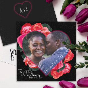 Invitación Rosas rojos, negros románticos El día de San Valen