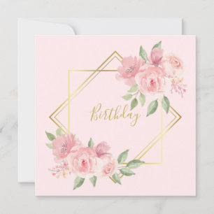 Invitación Rosas romanticas rosas rosadas Fiesta de cumpleaño