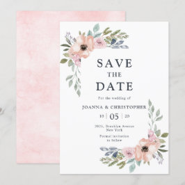 Invitación Rosas Rosadas Polvorientas Flores de Verano Salva 
