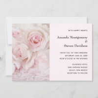 Rosas rosadas vintage y encaje elegante - Boda