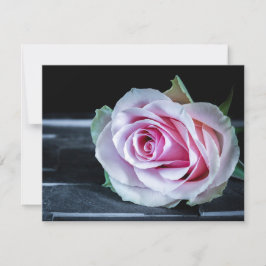 Invitación Rosas rosadas y verdes