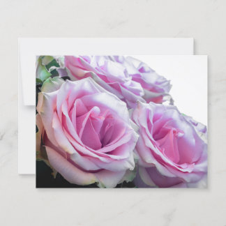 Invitación Rosas rosadas y verdes