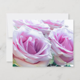 Invitación Rosas rosadas y verdes