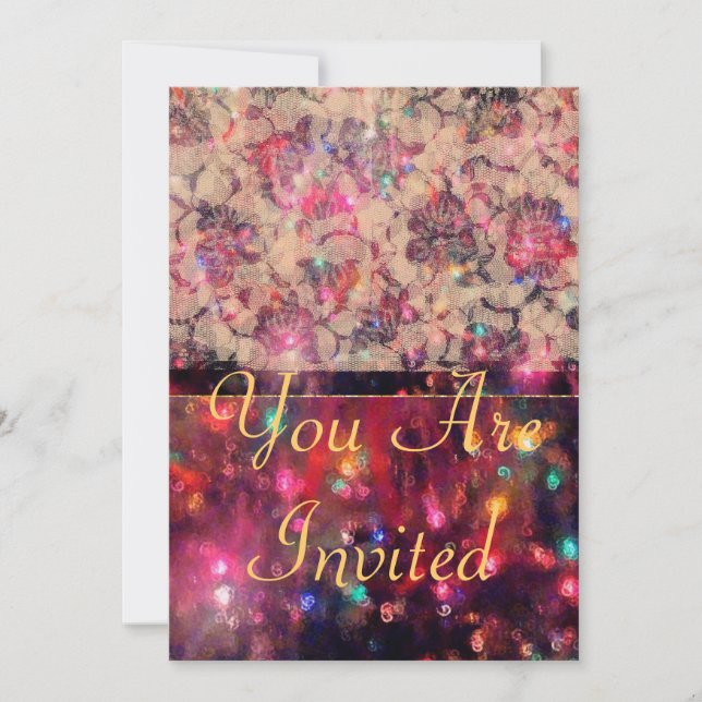 Invitación Rosas rosados (Anverso)