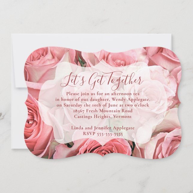 Invitación Rosas rosas rosas (Anverso)