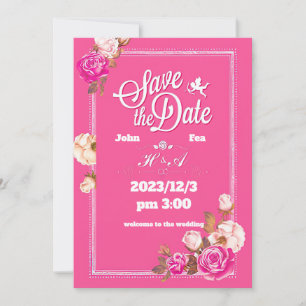 Invitación Rosas rosas rosas amarillas y ángel de amor
