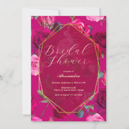 Invitación Rosas rosas rosas en Viva Magenta | Ducha de novia