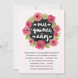 Invitación Rosas rosas rosas | Fiesta Floral Quinceanera