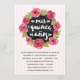 Invitación Rosas rosas rosas | Fiesta Floral Quinceanera
