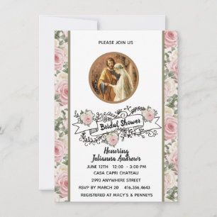 Invitación Rosas rosas rosas rosas católicas religiosas de la