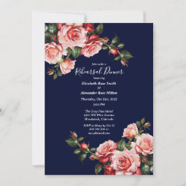 Invitación Rosas rosas rosas rosas rosas rosas y rojas oscura