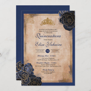 Invitación Rosas Royal Quinceanera