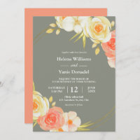 Rosas Rústicos De Engranaje Y Floral Verde Sage