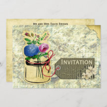 rosas rústicos de hidrato vintage mason jar invita