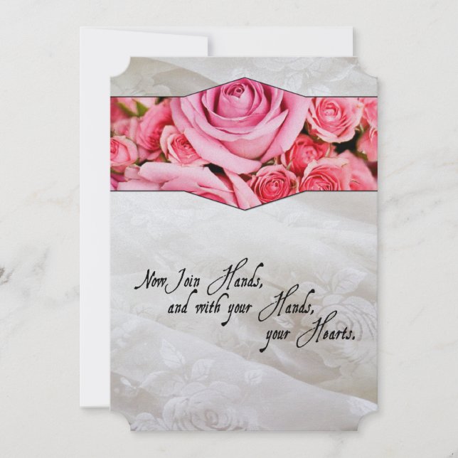 Invitación Rosas shakesperianos del renacimiento que casan la (Anverso)
