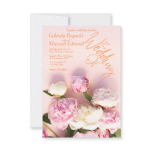 Rosas simples Boda floral de peonía rosada